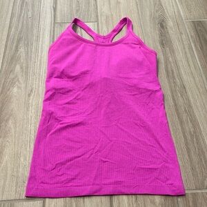RARE Lululemon Ebb to Street Seamless Ribbed Racerback Tank Top II POW PINK Sz 4